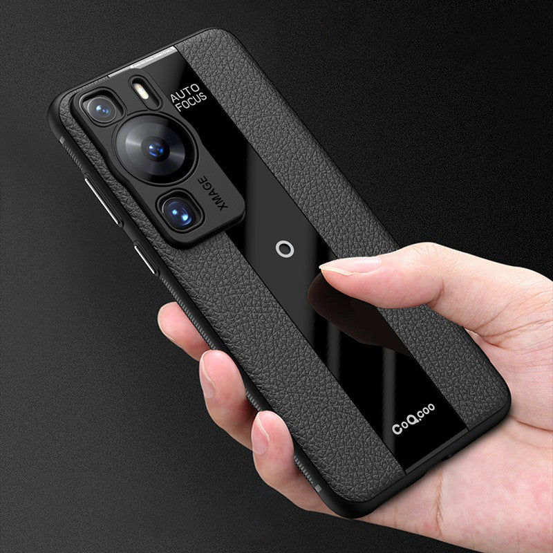 Q.COO For Huawei P60 / P60 Pro Fall Proof Case PU Leather+TPU+Acrylic Phone Shell Q.COO For Huawei P60 / P60 Pro Fall Proof Case PU Leather+TPU+Acrylic Phone Shell
